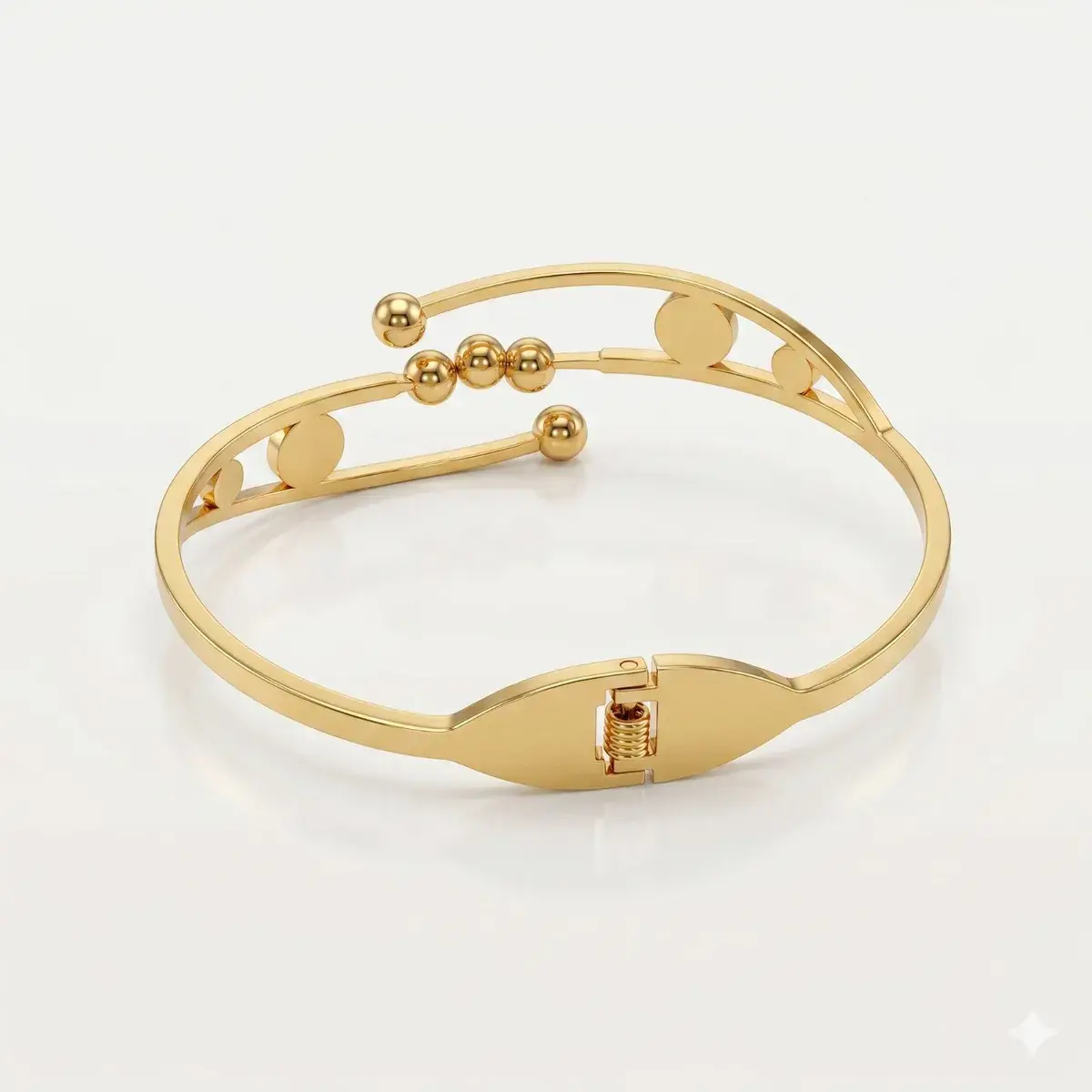Trendy Desire Luxe Gold-Tone Designer Bangle Combo Set (Pack of 2)