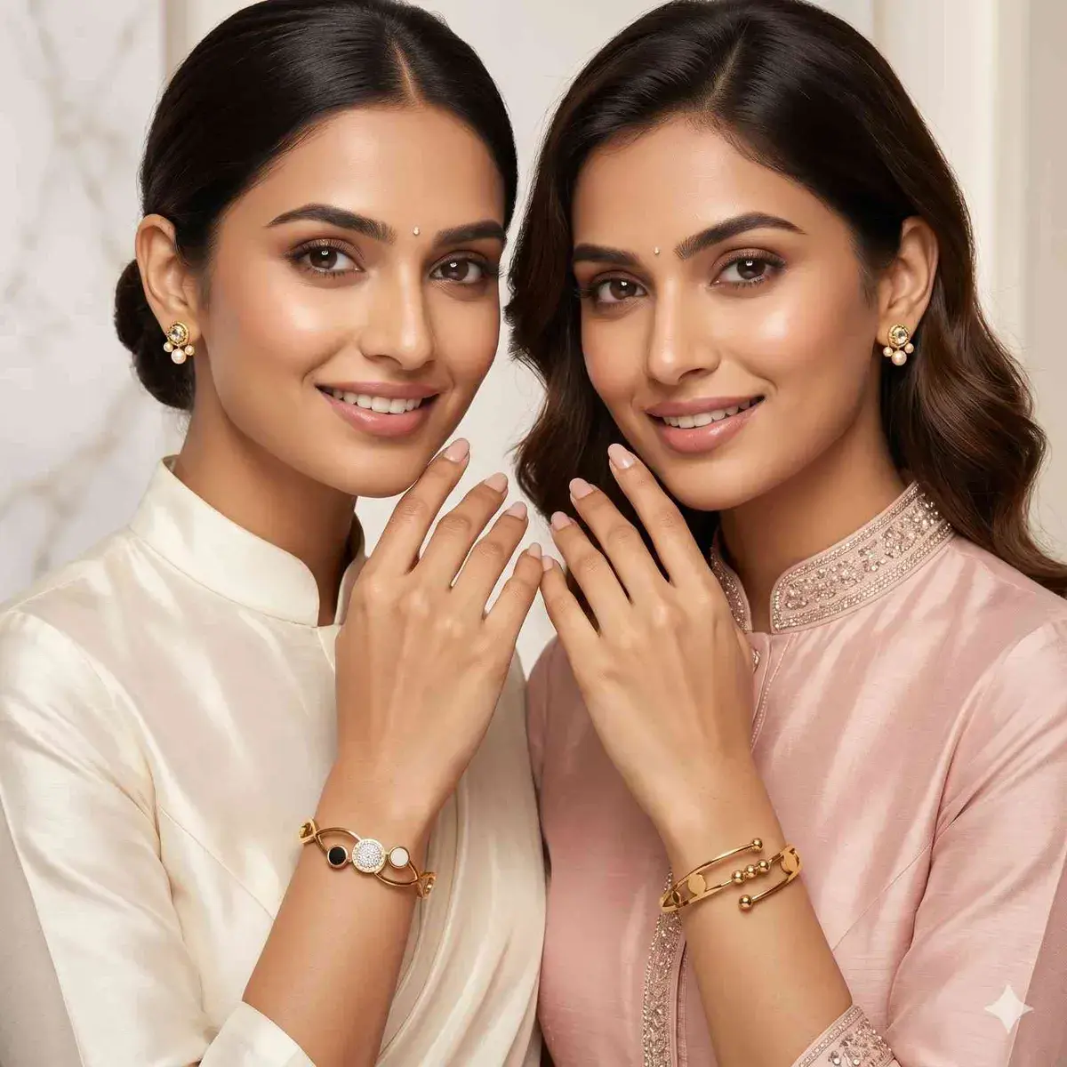 Golden Elegance Kada Combo Set for Women