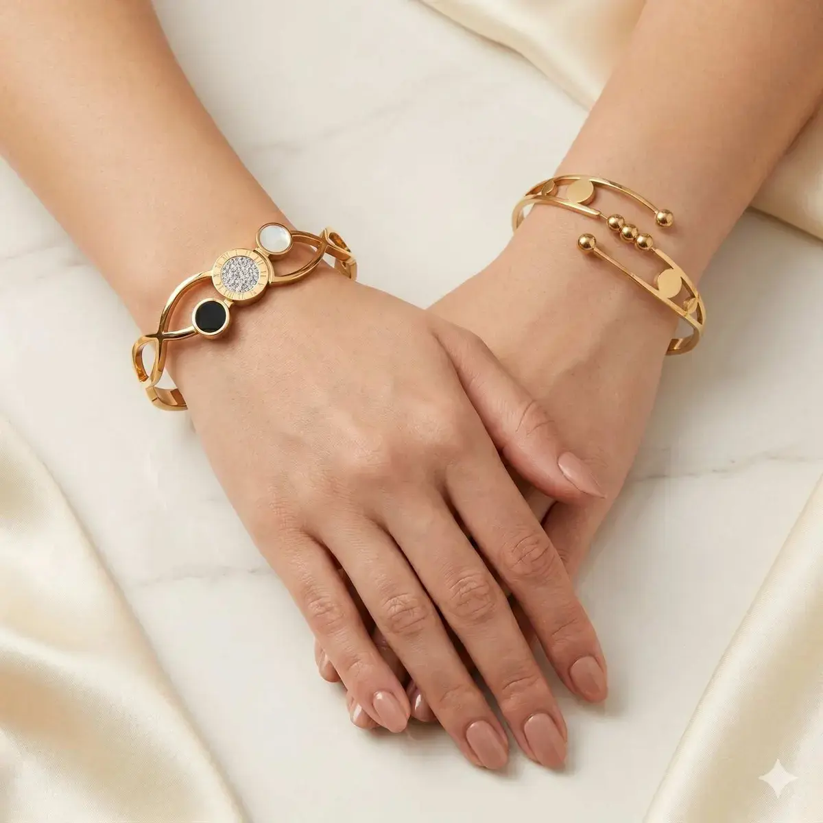 Golden Elegance Kada Combo Set for Women