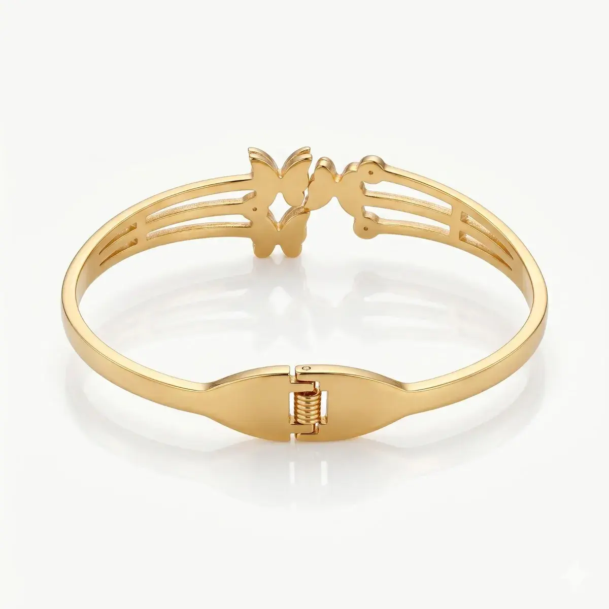 Golden Butterfly & Leaf Bracelet Set