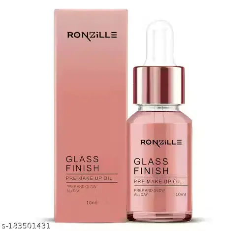 Ronzille Glass Glow Pre Makeup oil Primer enriched with Vitamin-E 10 ml Primer - 10 ml (Transparent)