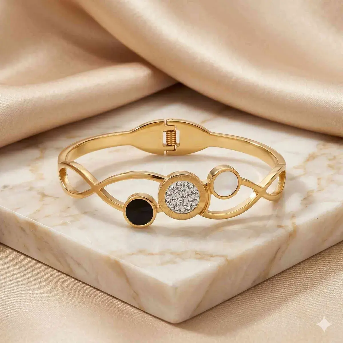 Elegant Gold-Tone Designer Kada Combo for Women